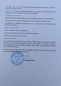 PXL_20250104_0550494274-215x300 Bunyakiri : la RCBu cherche un technicien Radio/modulateur des fréquences